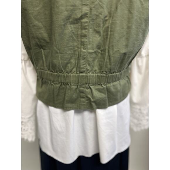 Vintage Womens Plaid Tartan Vest Medium Academia Boho 90s Preppy Classic Cotton - Picture 8 of 14